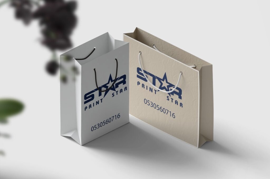 طباعة أكياس ورقية في أفضل مطابع الرياض برنت ستار. افضل مطابع الرياض لتنفيذ جميع خدمات الطباعة والدعاية والاعلان
